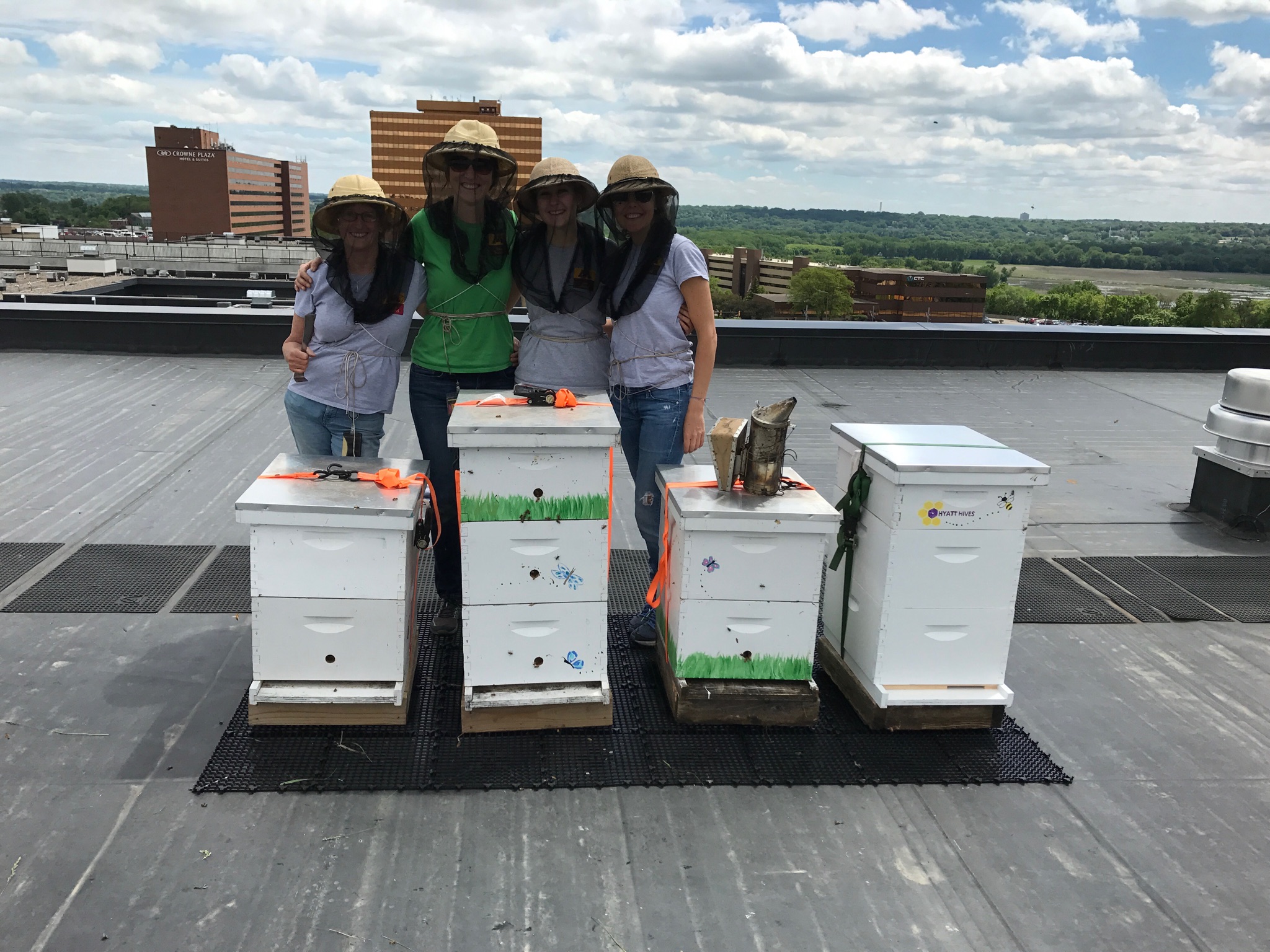 Bee Squad on roof top apiary